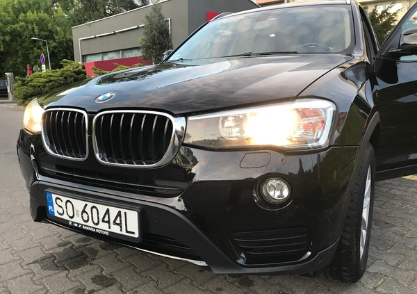 BMW X3 cena 76000 przebieg: 165560, rok produkcji 2014 z Sosnowiec małe 154